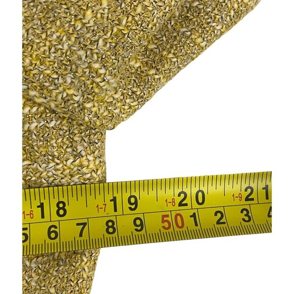 Talbots Womens Blazer Suit Jacket 12P Gold Tweed Plaid Frayed 3/4 Sleeves NWT - Picture 9 of 11